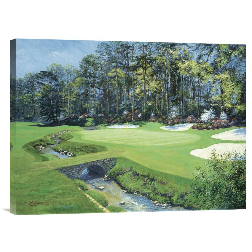 "The 13th At Augusta-Azalea" Wrapped Canvas