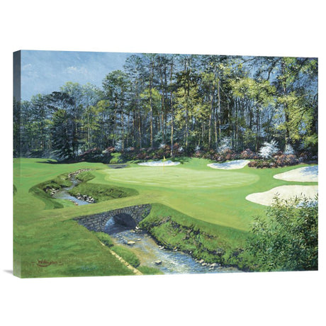 "The 13th At Augusta-Azalea" Wrapped Canvas