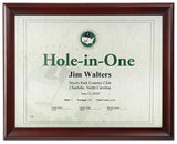 Walnut Hole-In-One Certificate Frame